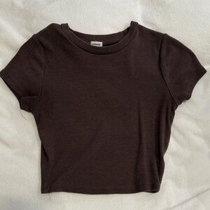 Garage Women's Brown Short Sleeve Tee